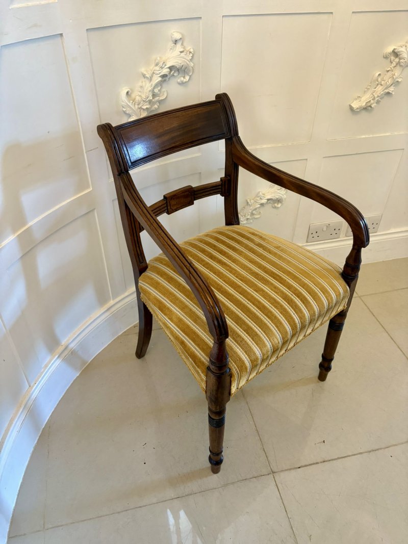 Pair of Antique George III Quality Mahogany Desks Chairs - Image 11